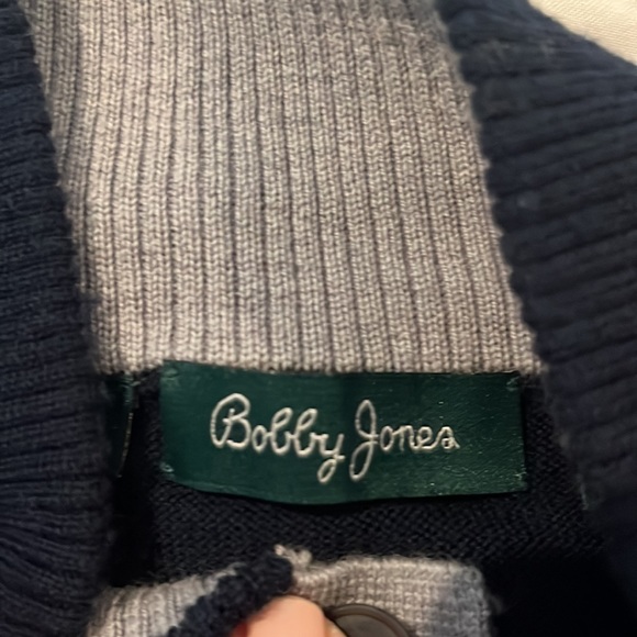LIKE NEW CASHMERE Bobby Jones Classic Argyle Plaid Sweater 100% Merino Wool - Picture 2 of 7